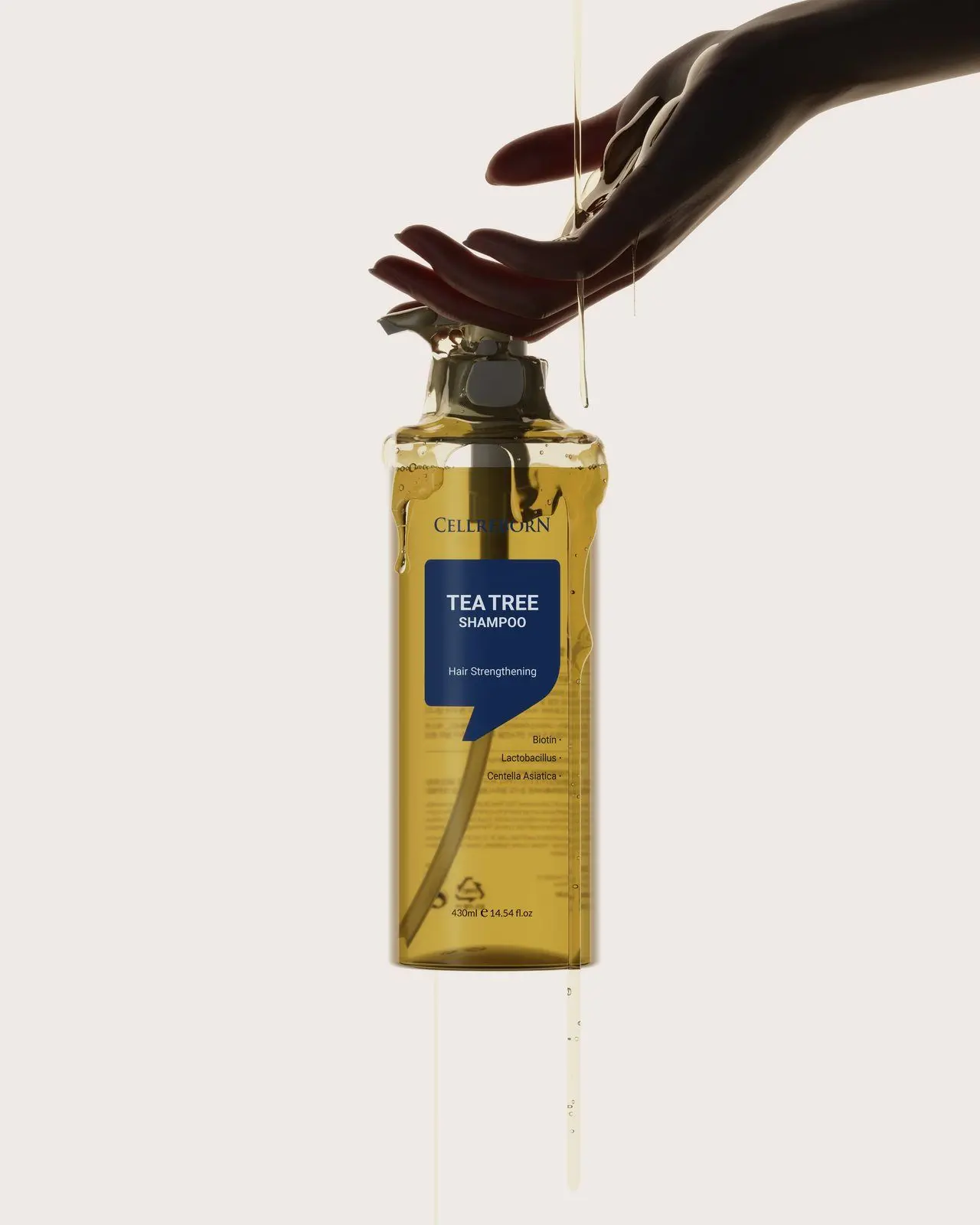 CELLREBORN Tea Tree Shampoo, styled photo (China label)