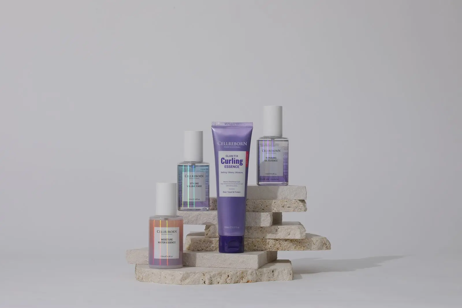 Athens GLAMFIX Curling Essence, styled product photograph