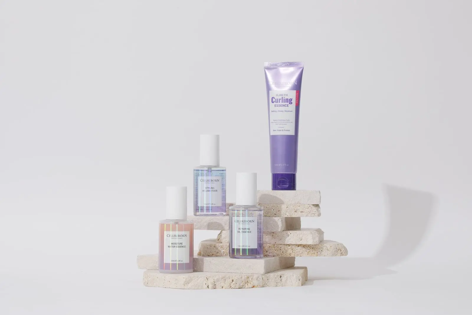 Athens GLAMFIX Curling Essence, styled product photograph