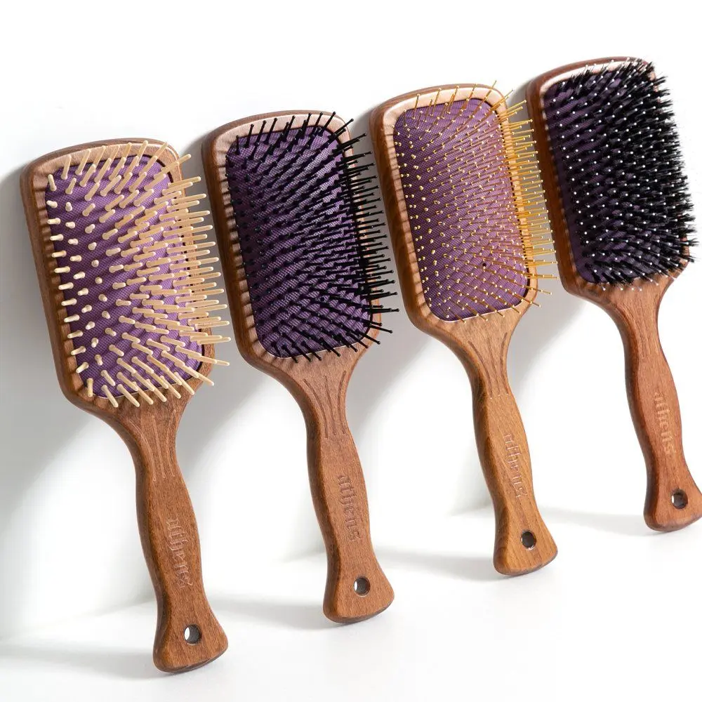 Athens Goddess Paddle Brush, styled product photograph