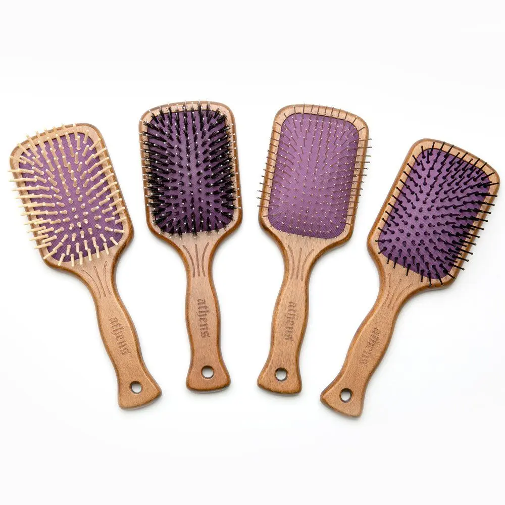 Athens Goddess Paddle Brush, styled product photograph