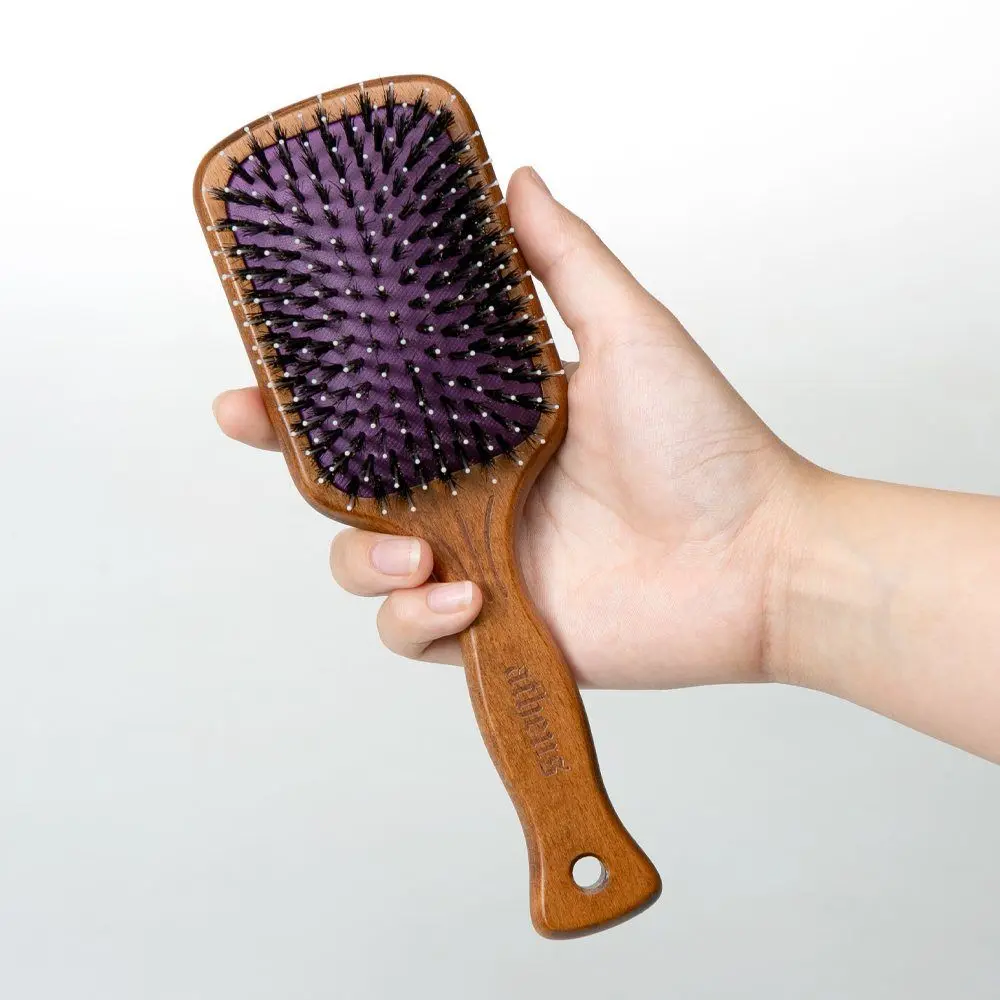 Athens Goddess Paddle Brush, styled product photograph