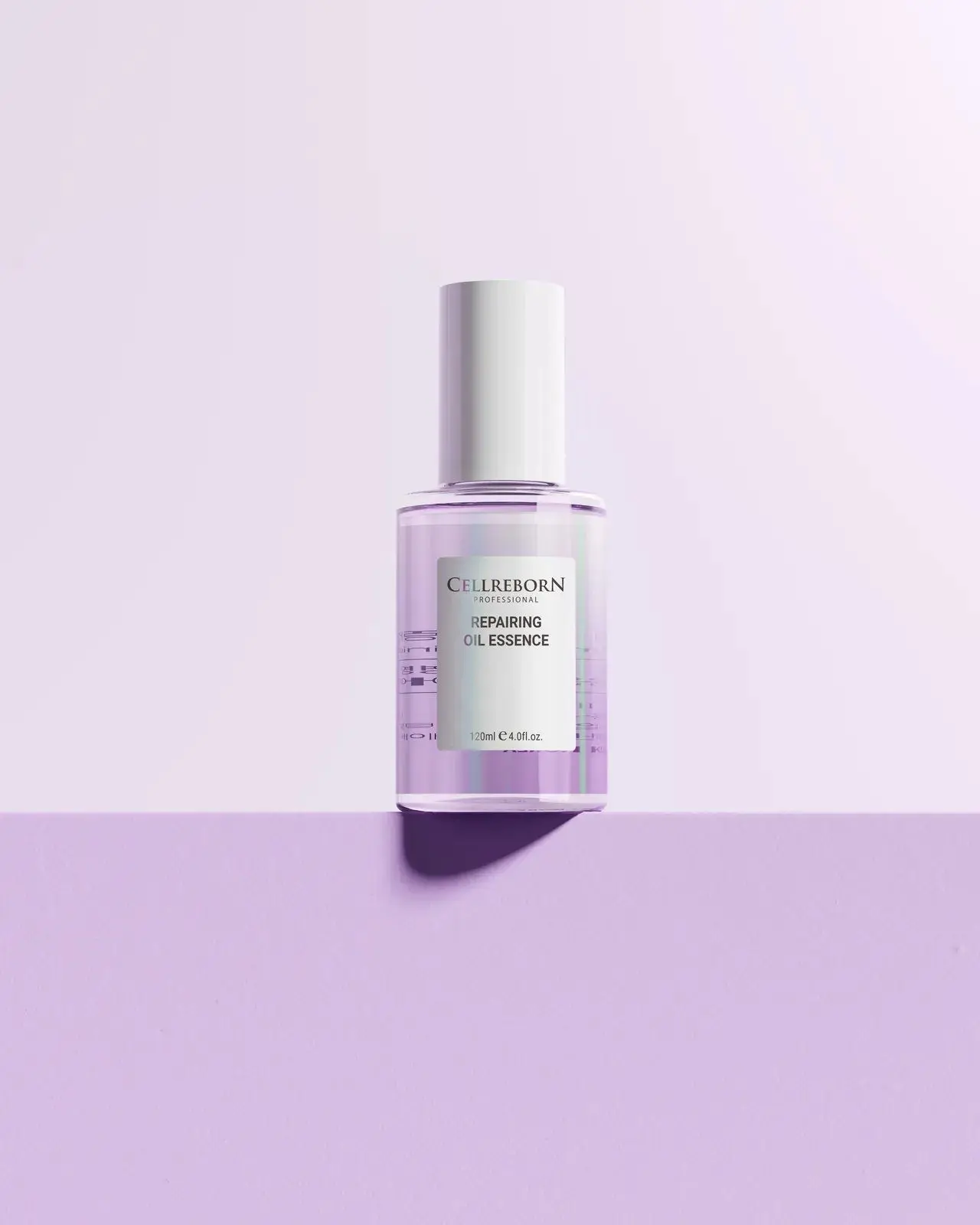 CELLREBORN Athens Repairing Oil Essence bottle on a lilac set