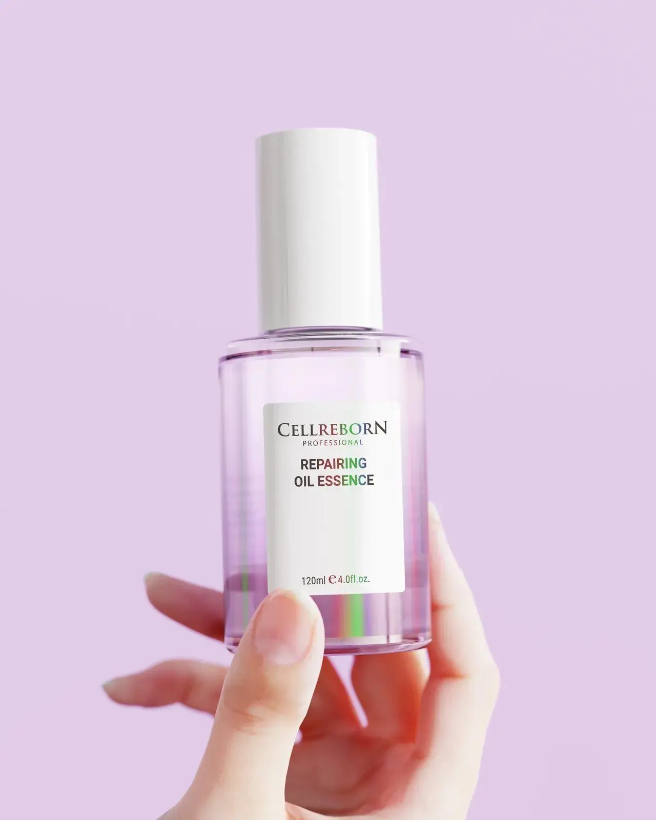 CELLREBORN Athens Repairing Oil Essence bottle on a lilac set