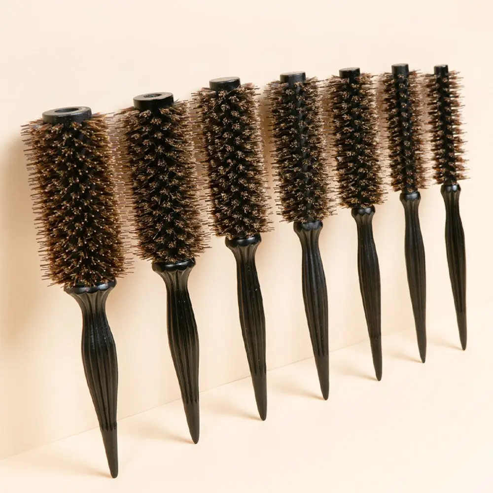 Professional Boar Bristle Round Brush, styled product photograph