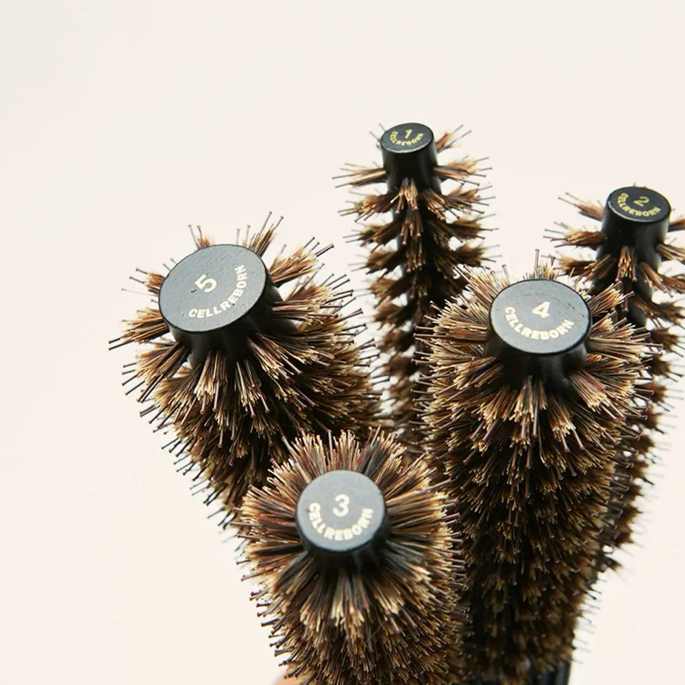 Professional Boar Bristle Round Brush, styled product photograph