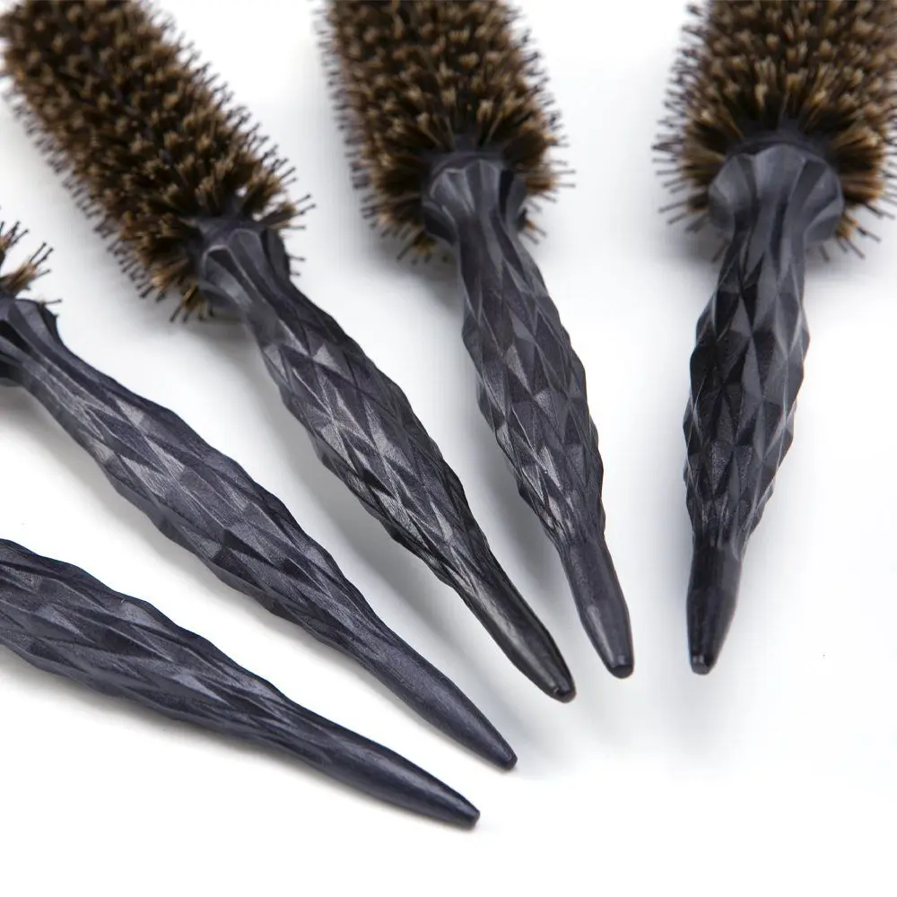 Professional Boar Bristle Round Brush, styled product photograph