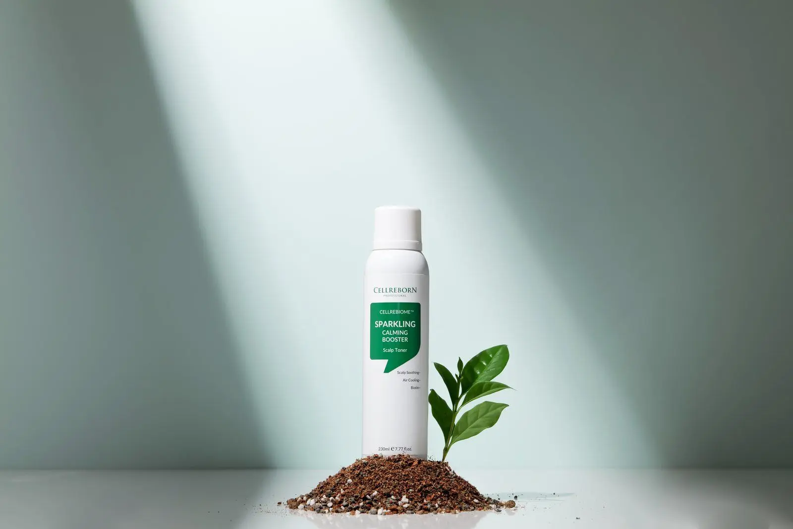 Cellrebiome Sparkling Calming Booster, styled product photograph