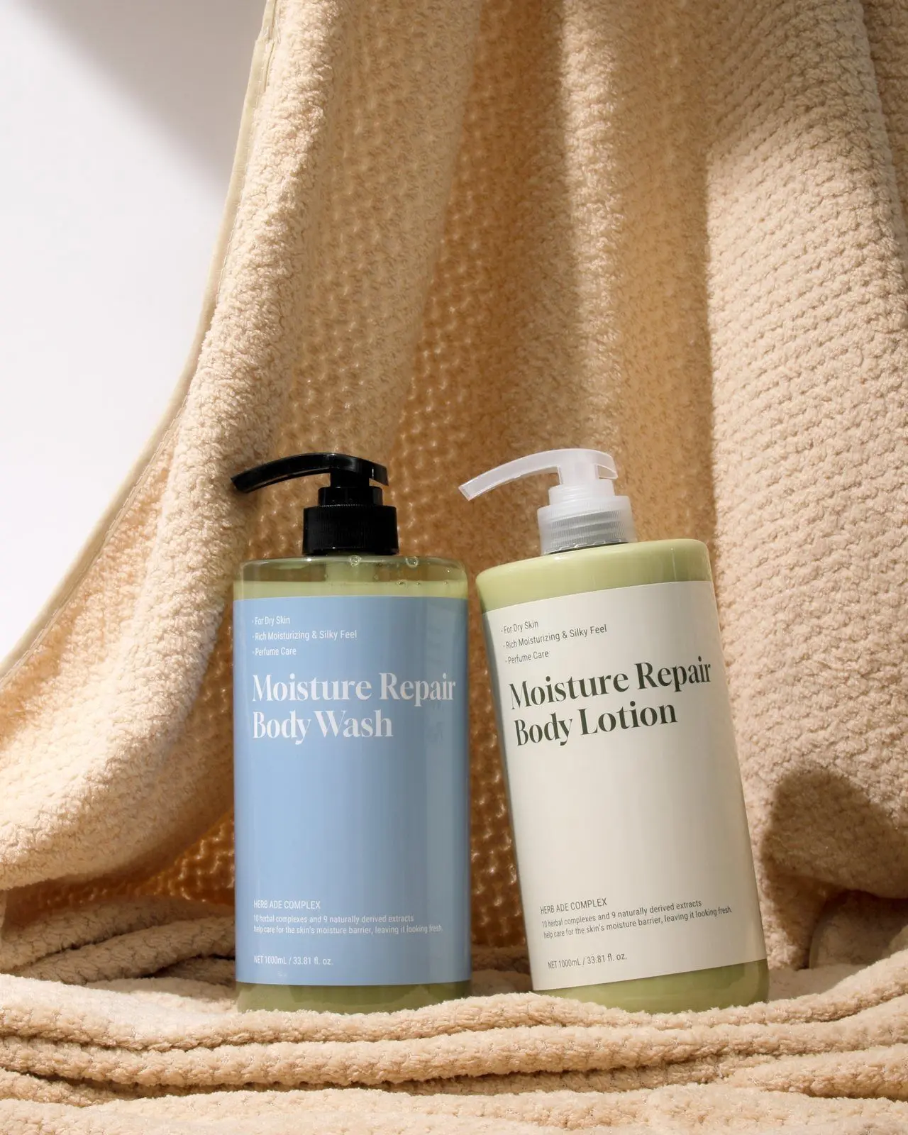 Moisture Repair Body Lotion, styled product photograph