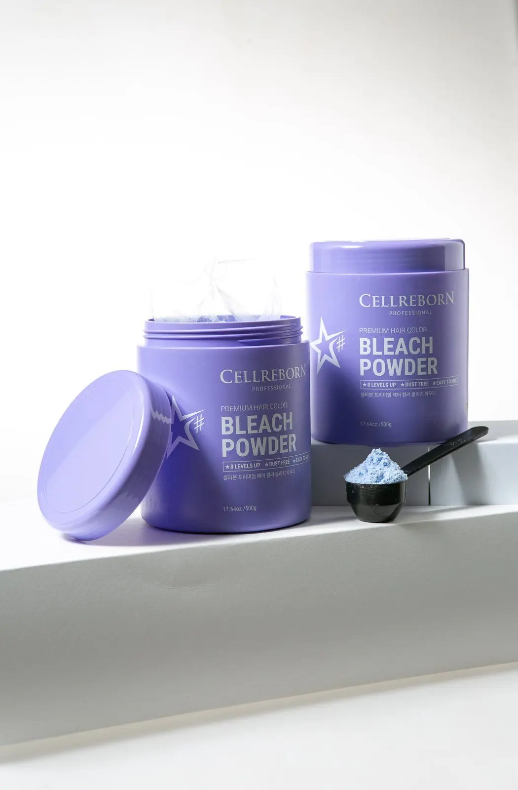 Premium Hair Color Bleach Powder, styled product photograph